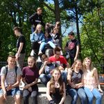 Wycieczka gości z Niemiec z polskimi kolegami do Opinogóry